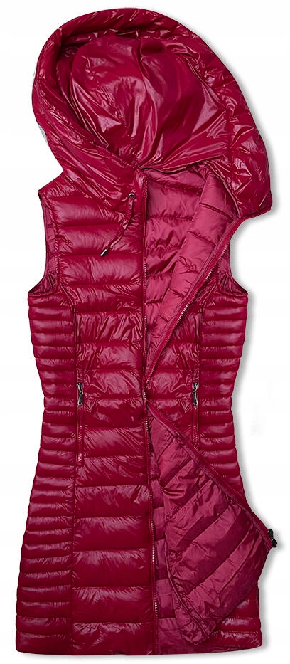 Dámská Vesta Kapuce 16M9113 Červená L (40)
