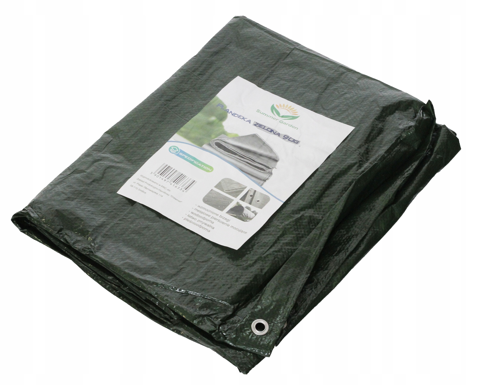PLANDEKA PLANDEKI 15x20m ZIELONA 90G MOCNE OKRYCIE PŁACHTA GRUBA