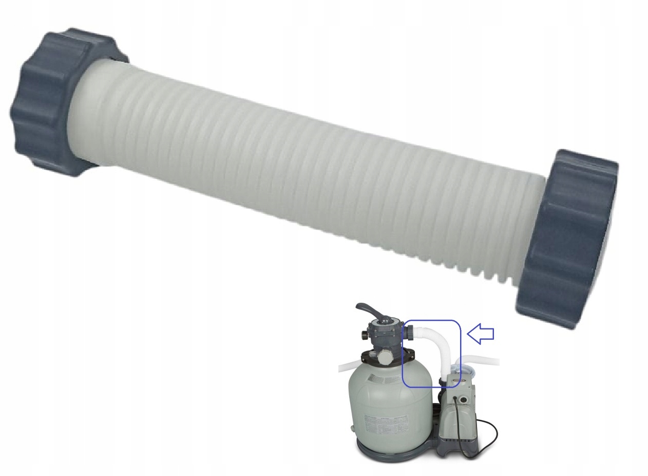 Připojovací hadice 38 mm pro připojení ventilu k motoru, pískový filtr 28652