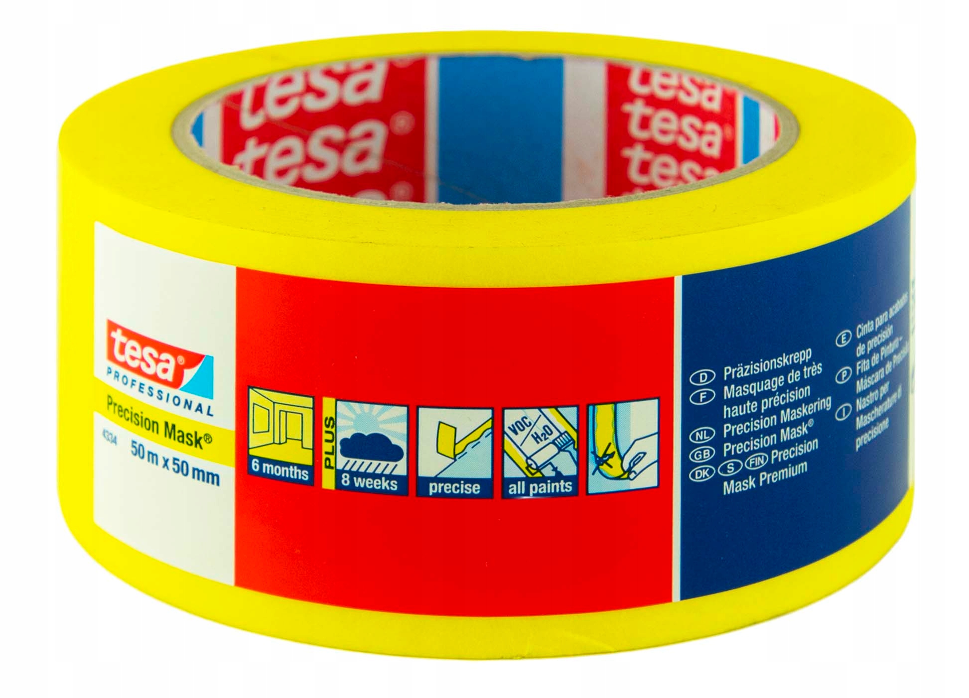 

Taśma maskująca lakiernicza Tesa 4334 50mx50mm