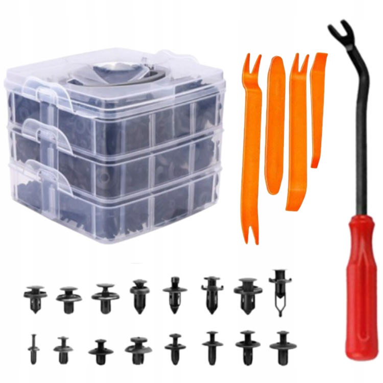 SPINKI KLIPSY KOŁKI ROZPOROWE SAMOCHODOWE DO SAMOCHODU MONTAŻOWE 630 SZT Marka Heckermann