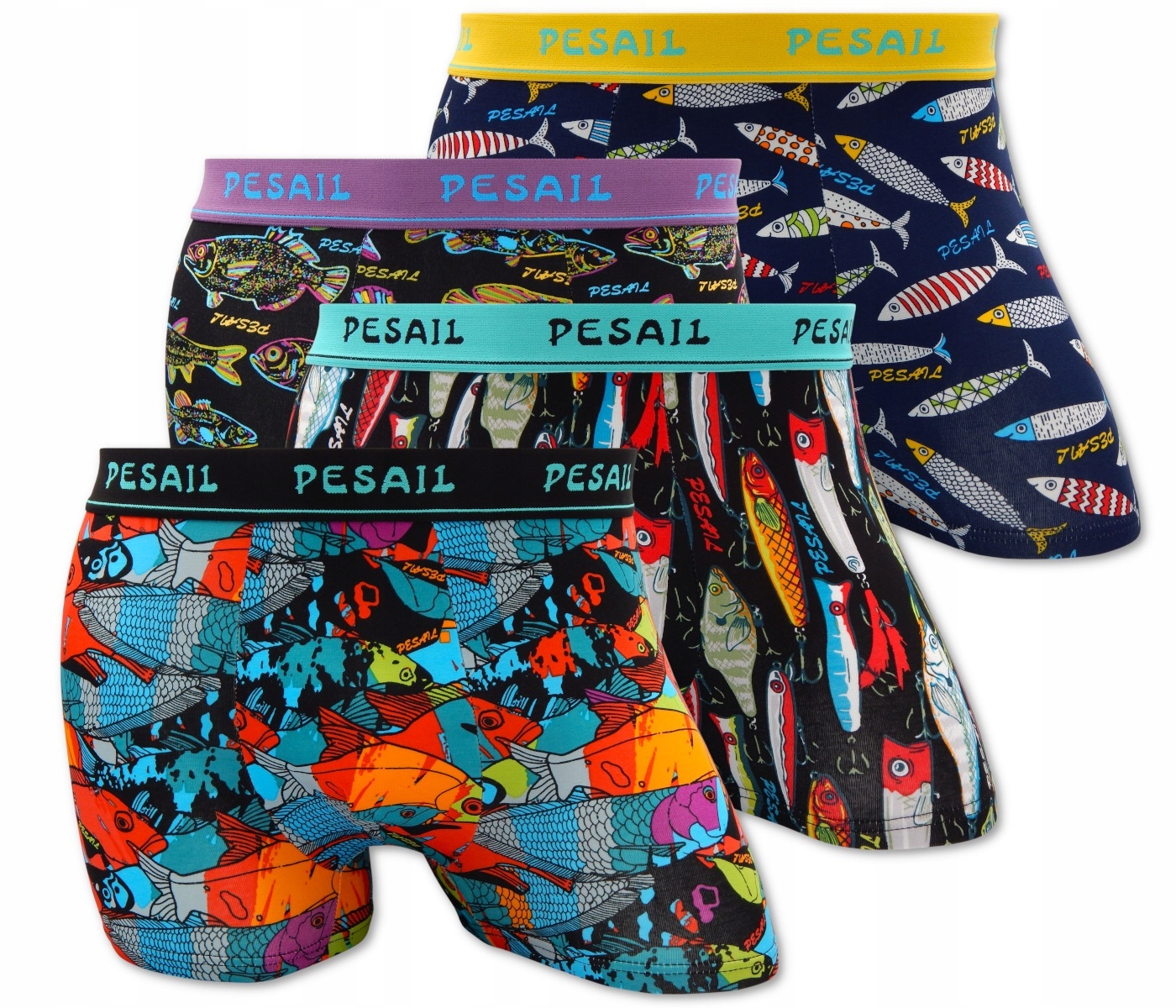 

4 X Kolorowe Bokserki Męskie Bawełniane Premium