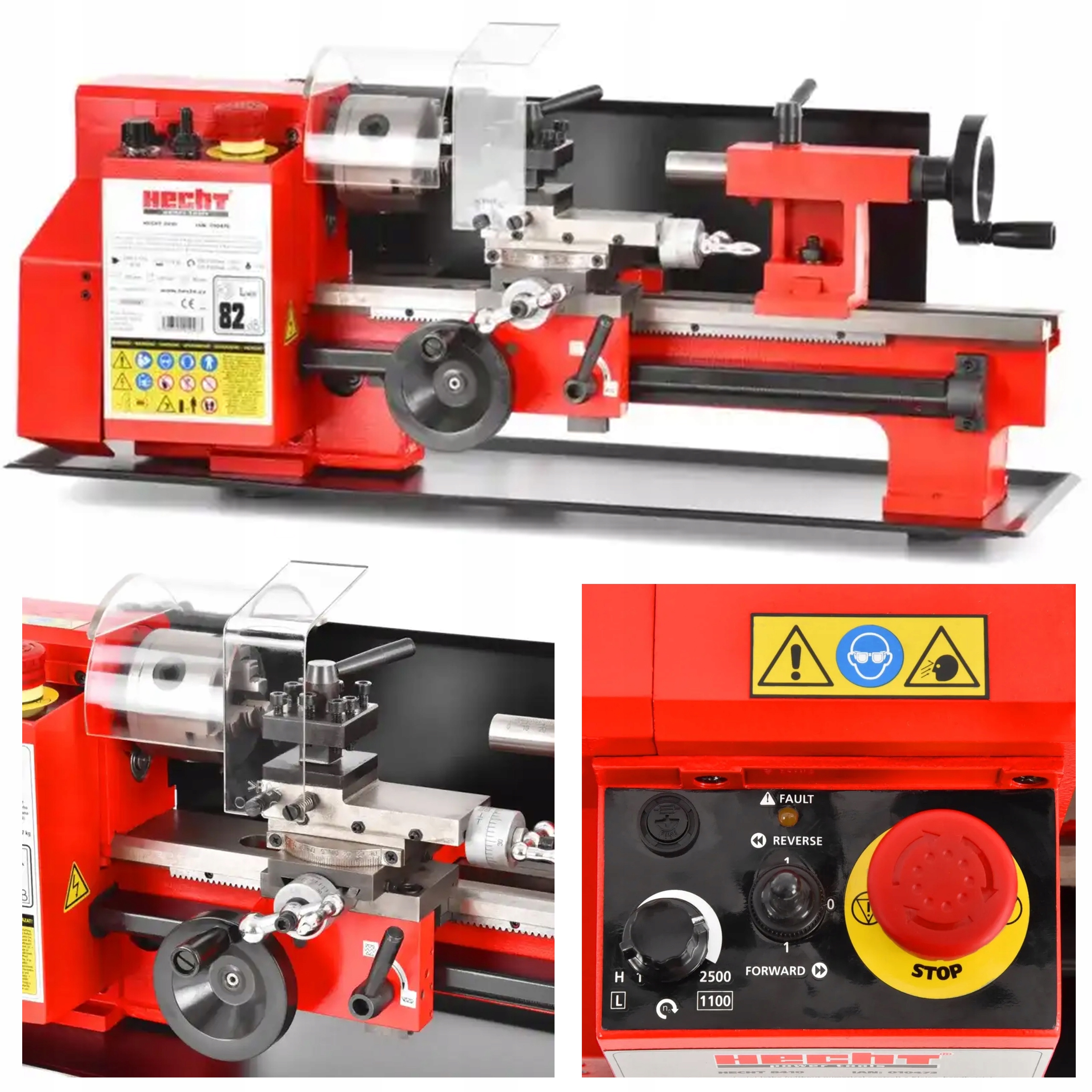 TOKARKA DO METALU ELEKTRYCZNA HECHT 8410 MOC 370W AKCESORIA W ZESTAWIE