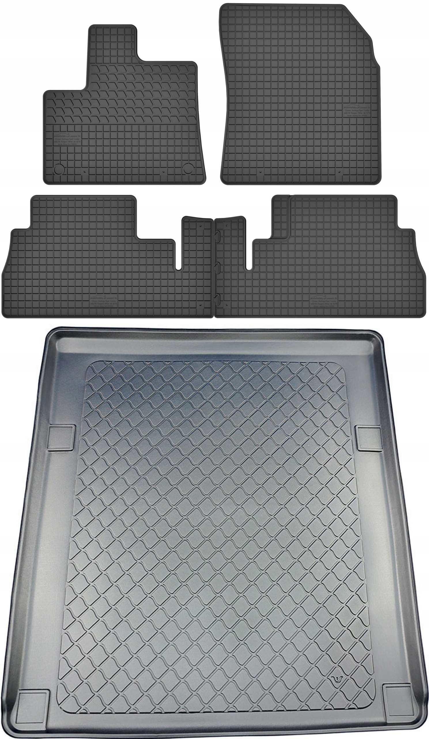 Opel Combo E Life XL Van 5os 2018- Koberce s rohožou