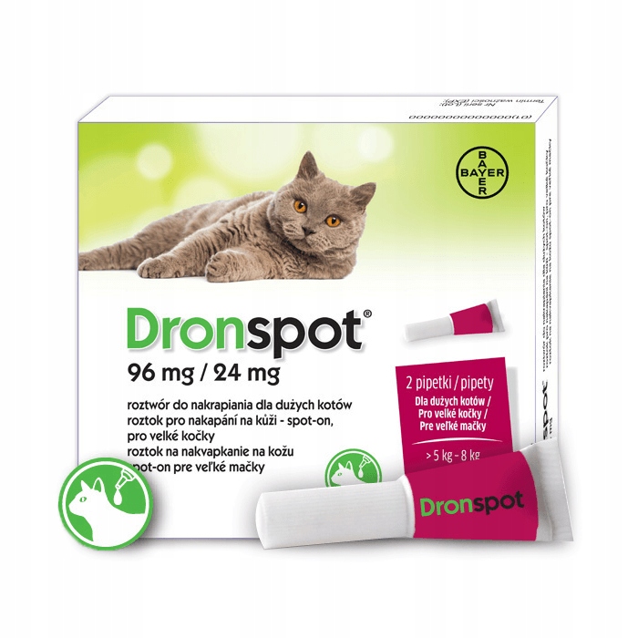 

Dronspot Krople Odrobaczające dla Kotów 5-8kg 2pip