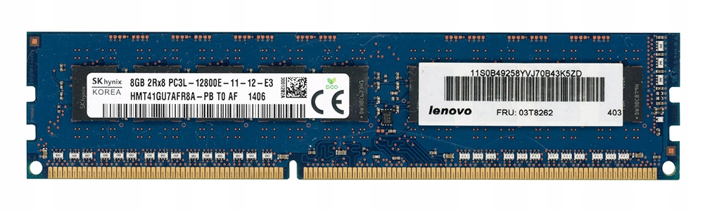 Lenovo 03T8262 DDR3 8GB 1600MHz Ecc HMT41GU7AFR8A-PB