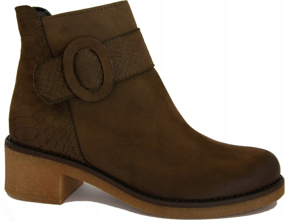 Dámské Kotníkové Boty Módní Zimní Kožené Boty 3821 Vel. 38