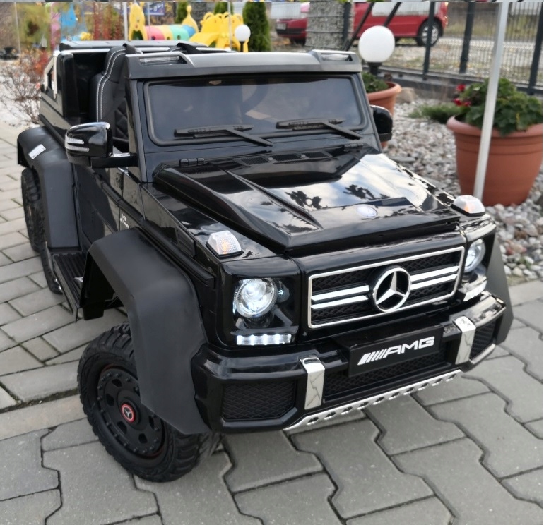 Mercedes G63 6x6 Eva Skóra 2x14Ah=28Ah Wawa Długość pojazdu 142 cm
