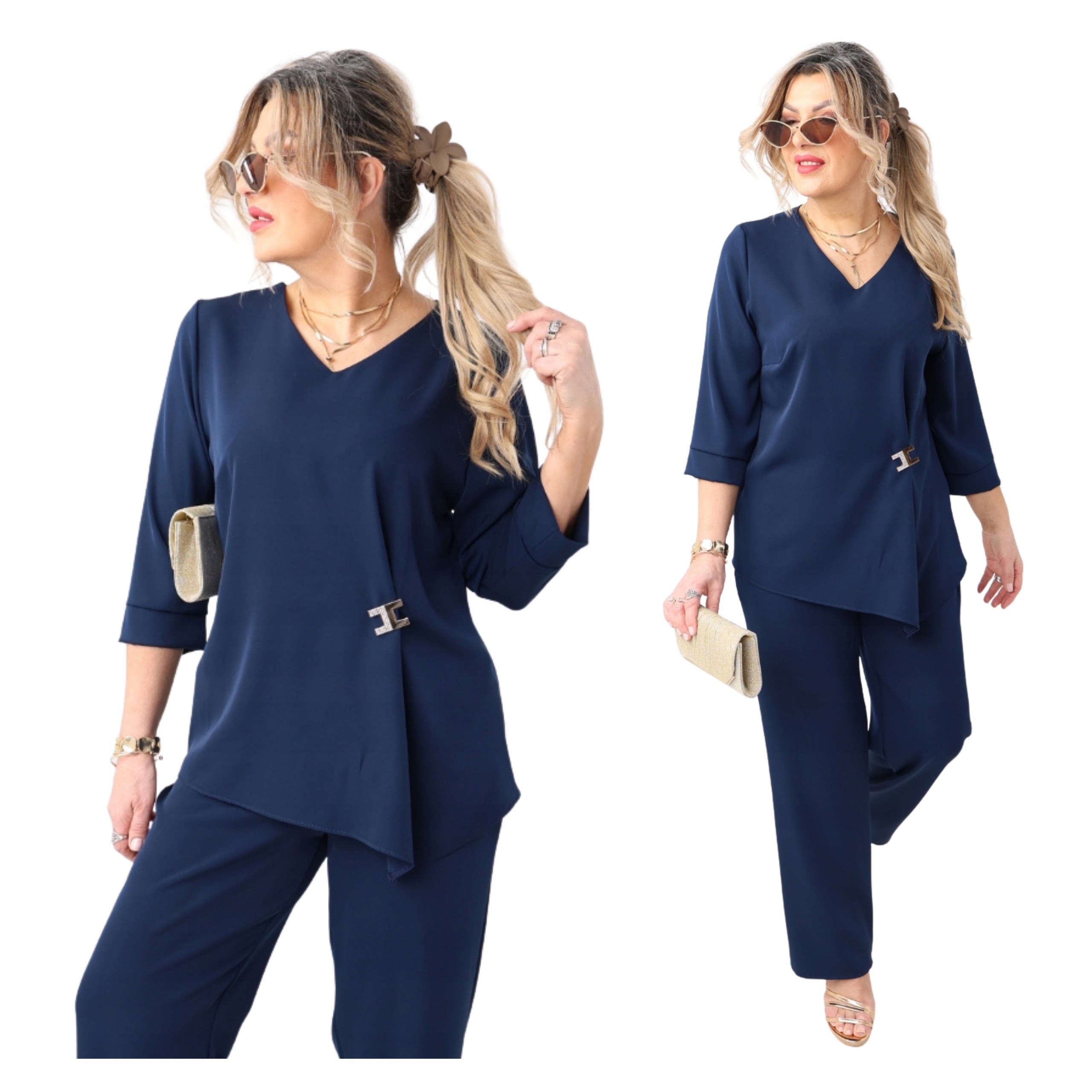 komplet damski z spodniami duże rozmiary Polski Producent luźny