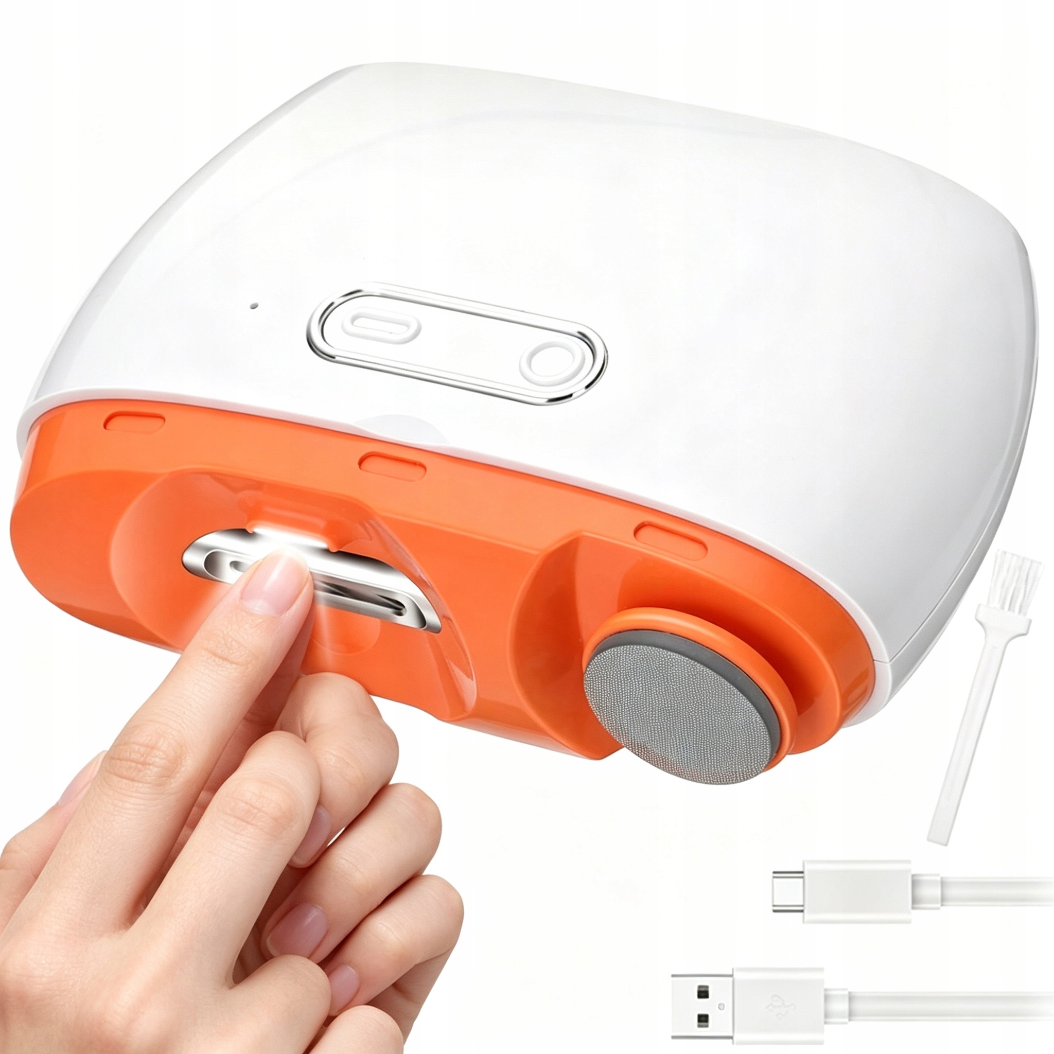 Elektrický Odstřihovač Nehtů Automatický Pilník Led 500 Mah Tichý Domov