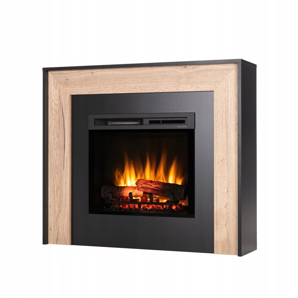 Kominek elektryczny wolnostojący Zuni W01-Czarny, Dąb 23" Xhd Led Warmtec
