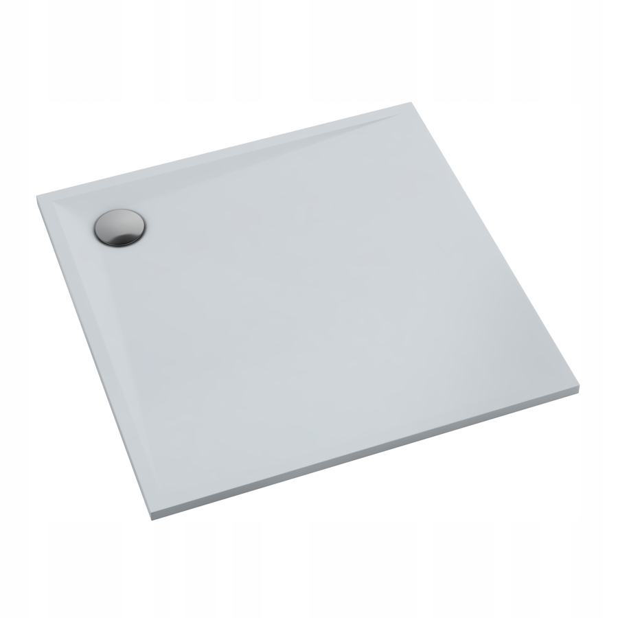Kompozitní sprchová vanička Libra Smooth White 90x90x3 cm, čtvercová