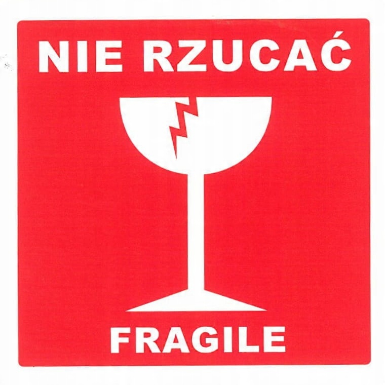 

Etykieta naklejka nadruk Nie Rzucać 100szt