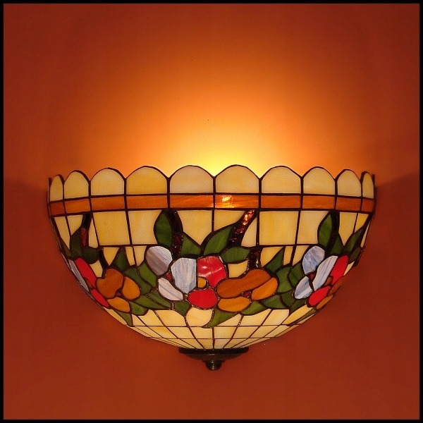 Nástenná lampa nástenná vitráž Leto 30 cm