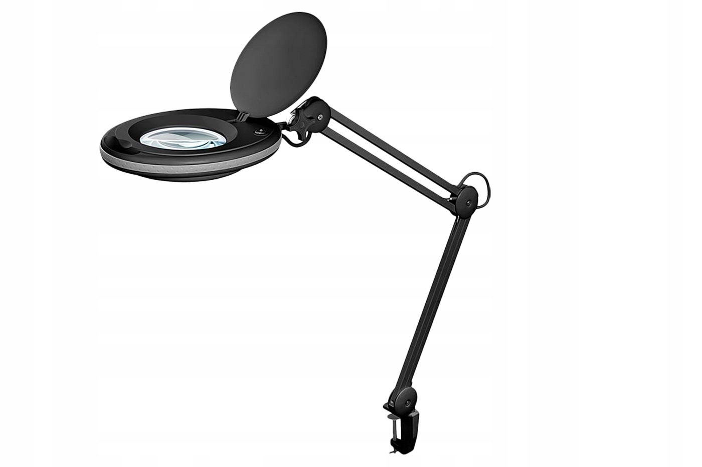 Goobay Stolní lampa s lupou,127mm, 3 dioprie, Led 8W,dvojité rameno, černá