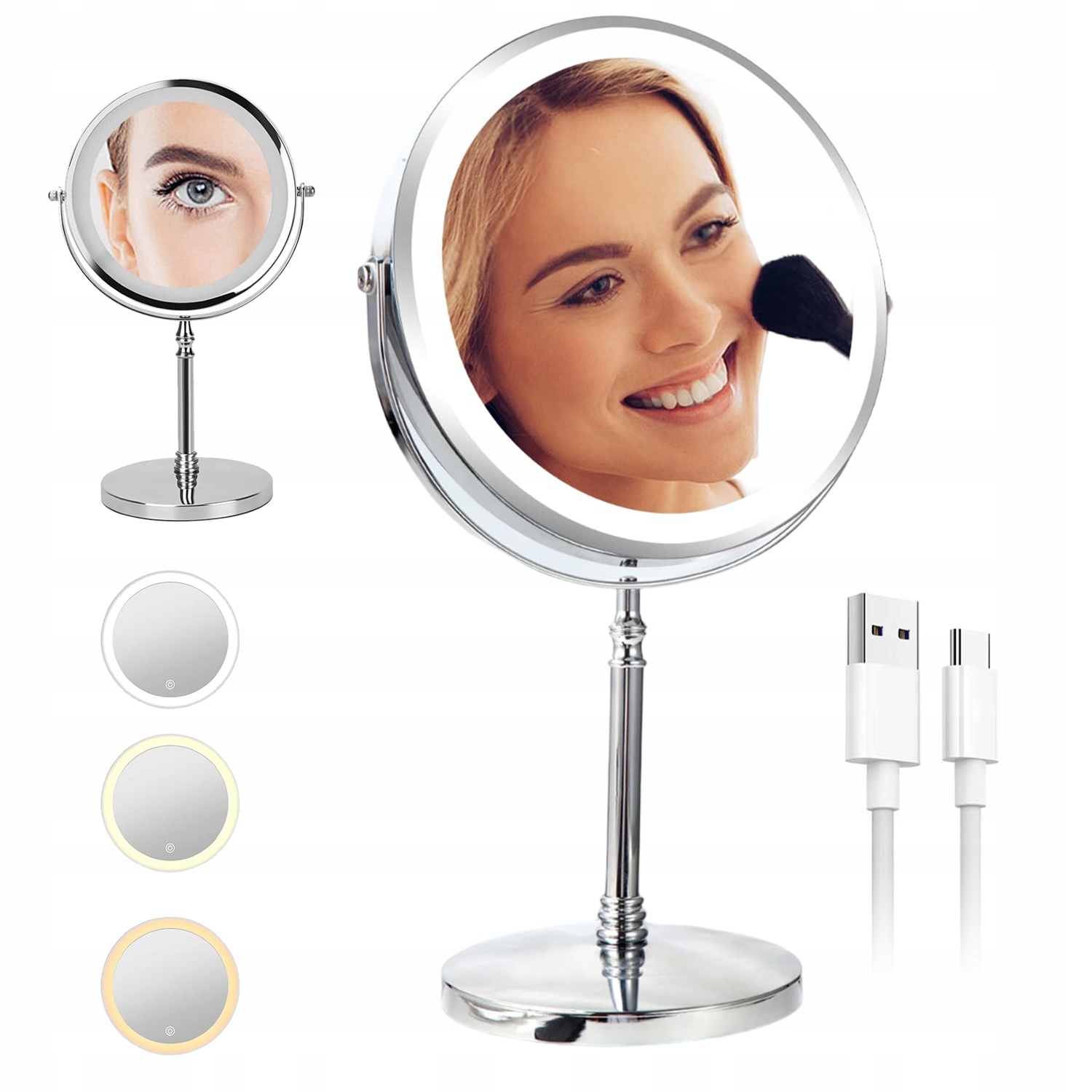 Kosmetické Zrcátko Na Make-up Podsvícené Led Zrcadlo Stojící Jako Dárek