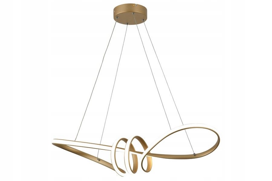 Led zlatá rolovacia lampa nad stôl Canbera jedáleň obývacia izba