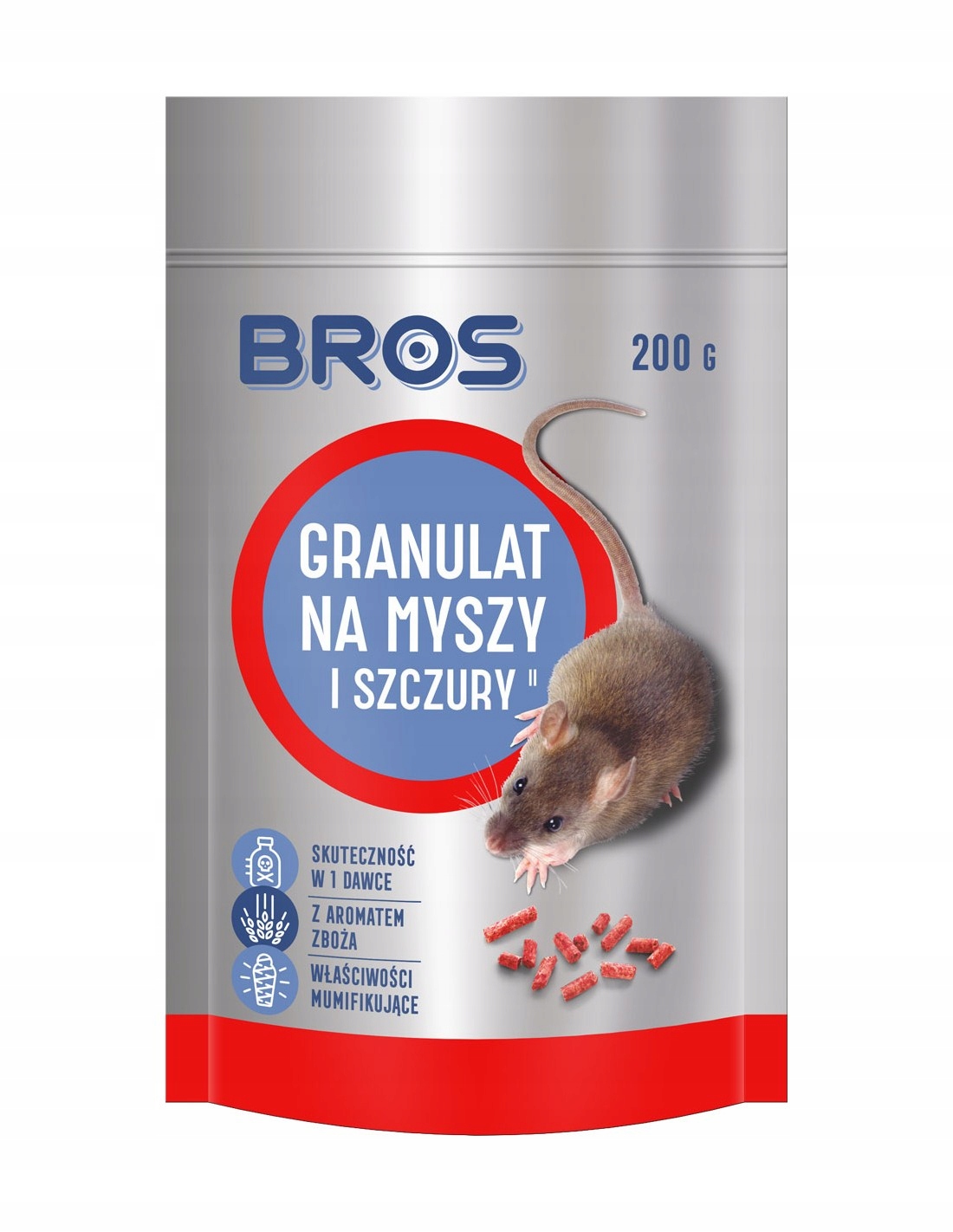 

Trutka na myszo i szczurom Granulat Bros 200g