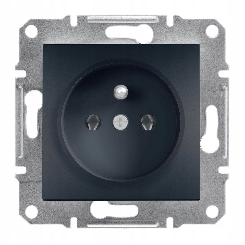 SCHNEIDER ASFORA GNIAZDO POJEDYNCZE Z UZIEMIENIEM ANTRACYT IP20 EPH2800171