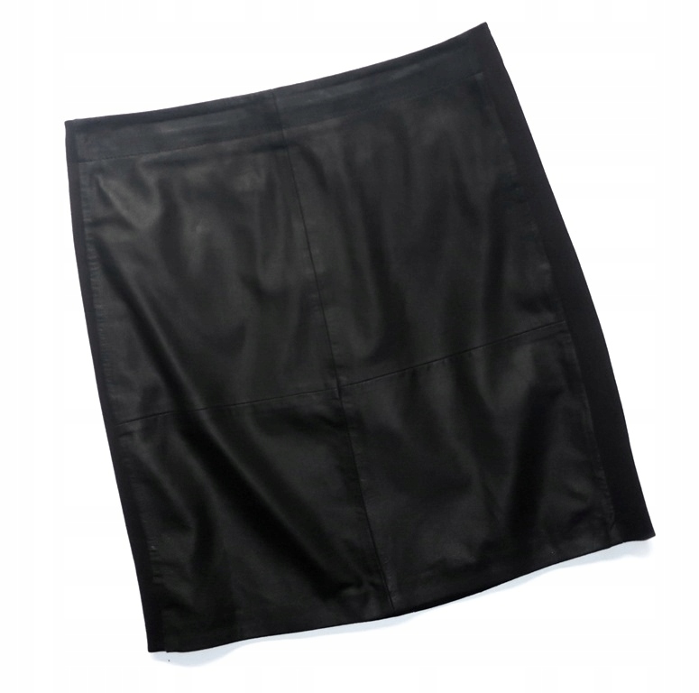 S.OLIVER 40 L CZARNA SPÓDNICA SKÓRZANA SKÓRA MATOWA PRZED KOLANO