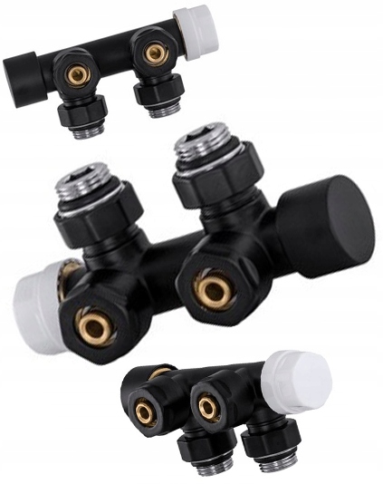 Ventil Pre Radiátor Pex Mosadzný Hlavica 1/2 Mat Čierna