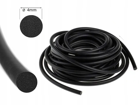 

Sznur Pianka Guma Mikroguma Uszczelka Epdm 4mm 10M