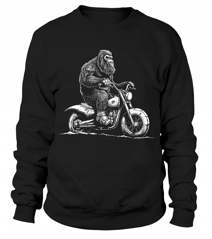 Dámská Mikina Monkey on a Motorcycle černá, velikost 3XL
