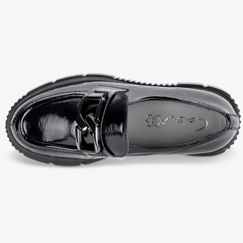 MOKASYNY PÓŁBUTY NA PLATFORMIE ŁAŃCUCH SKÓRA r 39 Rozmiar 39