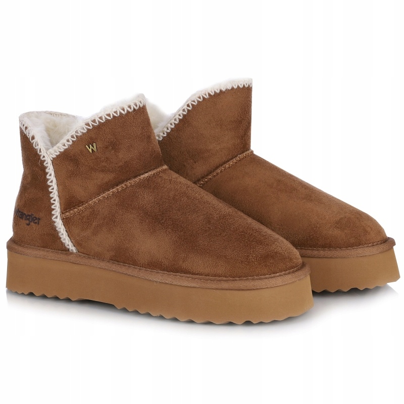 Dámské sněhule s kožešinou Wrangler 20253093.37B Almond hnědé Vel. 41