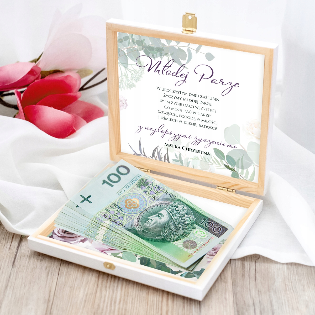 PEREZENT NA ŚLUB PUDEŁKO NA PIENIĄDZE KARTKA NA ŚLUB KASETKA NA PIENIĄDZE Marka inny
