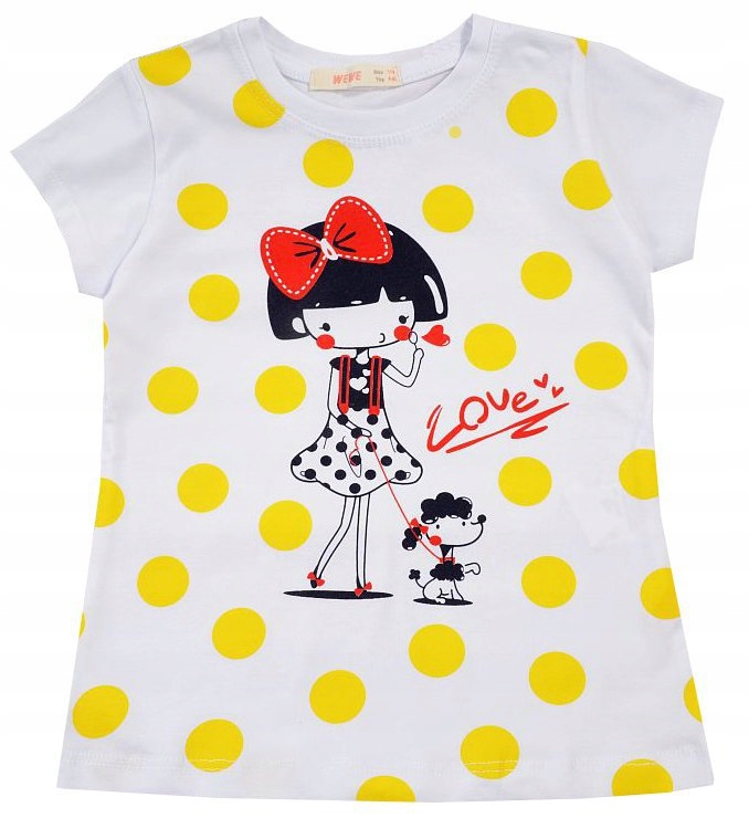 

Bluzka T-shirt Grochy Lala Nadruk 98 J189F