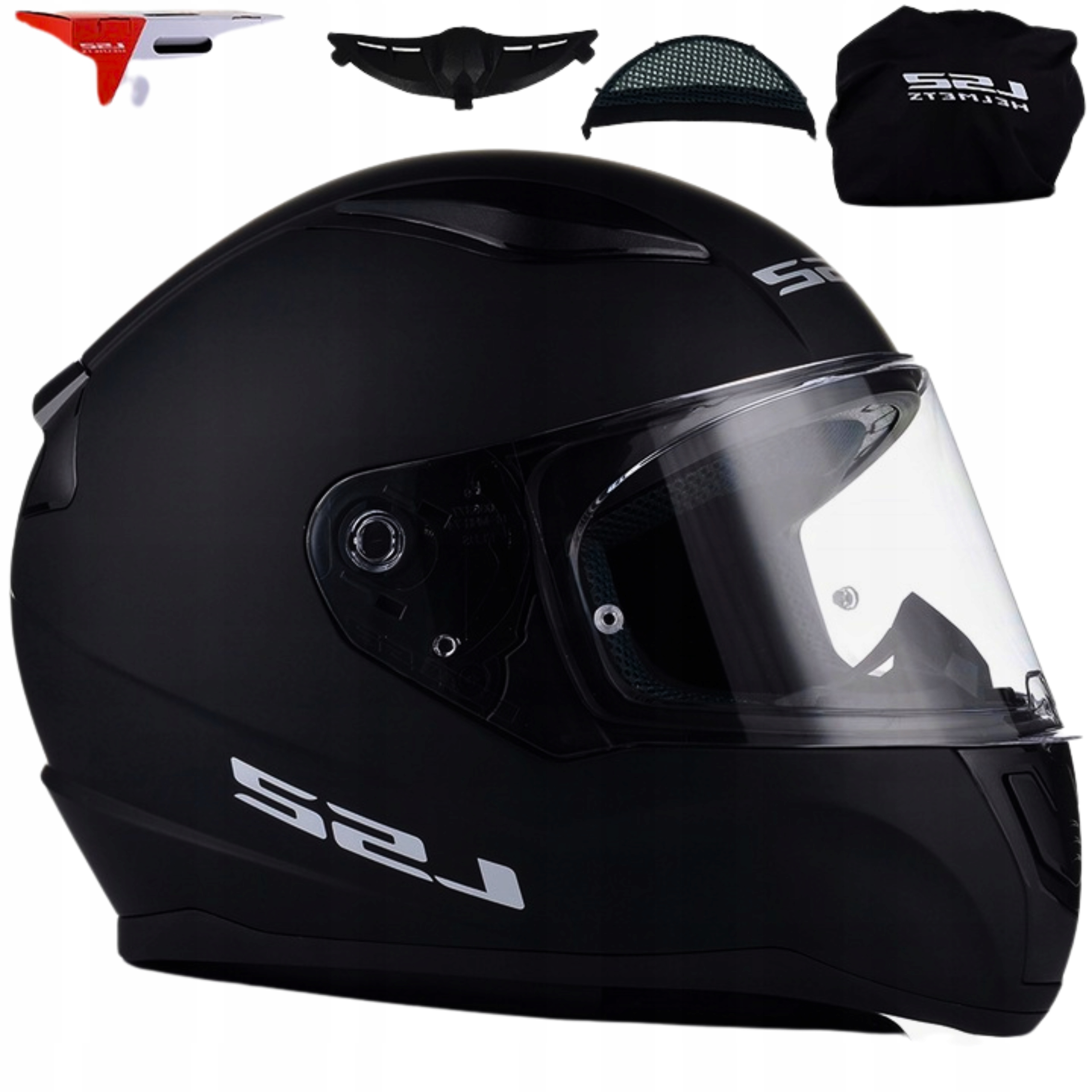 Motocyklová prilba LS2 Rapid Black System Pinlock Solid Black Mat Veľkosť Xs