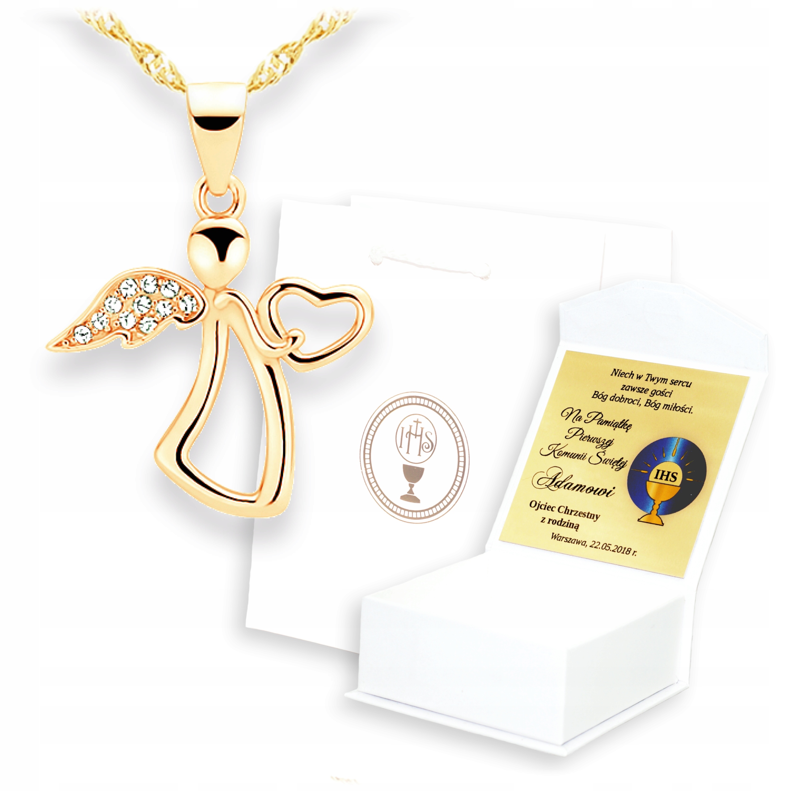 Подарок для первого причастия сувенир Святого Причастия цепочка ангел