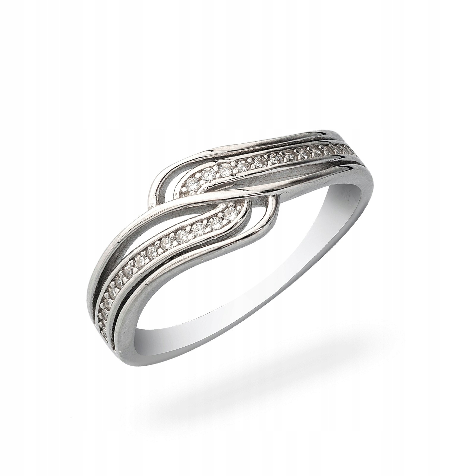 Stříbrný prstýnek Sparkling Wave zirkon pr.925