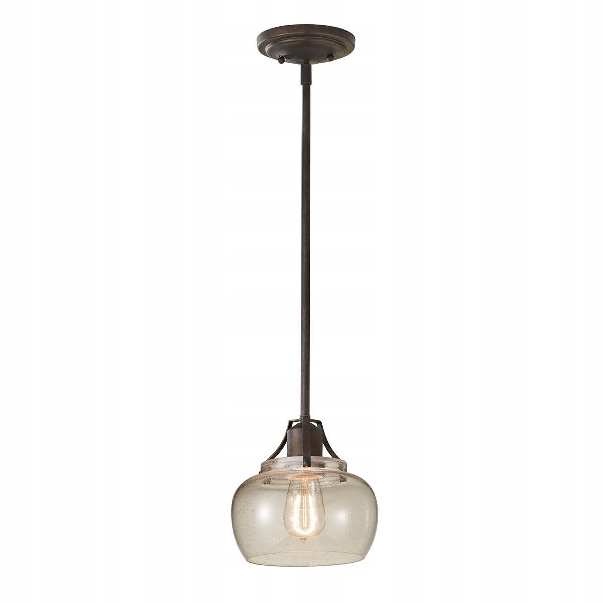 Závěsná lampa rustikální skleněná lampa do jídelny nad stůl ostrov bar Feiss
