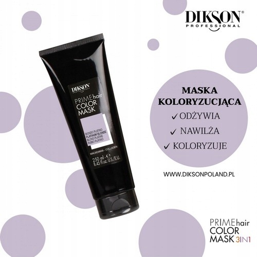 DIKSON PRIME MASKA KOLORYZUJĄCA DO WŁOSÓW PLATINO PLATYNOWY BLOND 250ML Marka Dikson