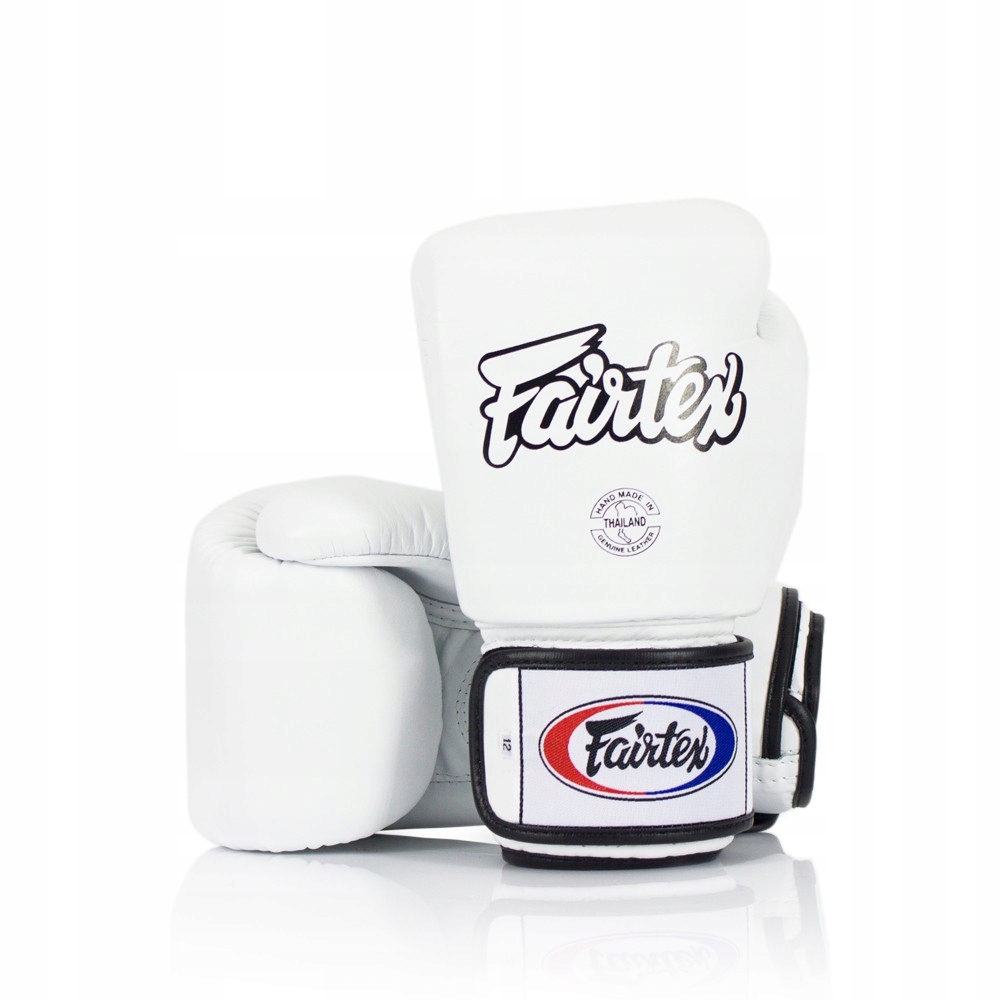 Rękawice Bokserskie Fairtex BGV1 14oz Białe Skóra Premium, Made in Thaila