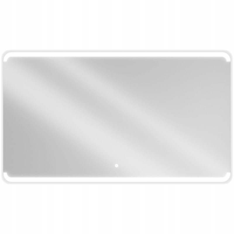 Mexen Nida podsvícené koupelnové zrcadlo 140 x 80 cm, Led 6000K, ventilátor