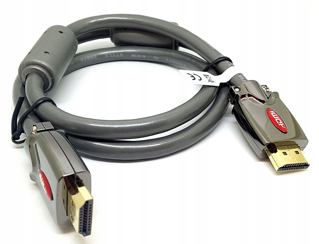 Przyłącze kabel Hdmi wersja V1.4 szare 15m