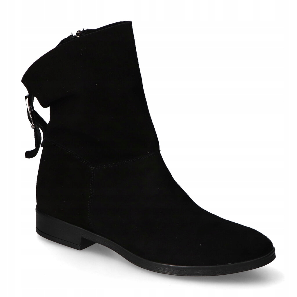 Černé semišové kotníkové Kotníkové Boty Vanessa 1640, velikost 39