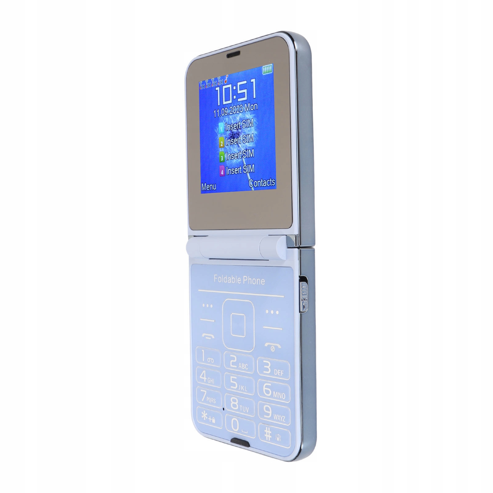 Flip 2G Telefon 2,6 cala Senior Cell Chone 2 Screen 1.3MP 4 karty SIM AR