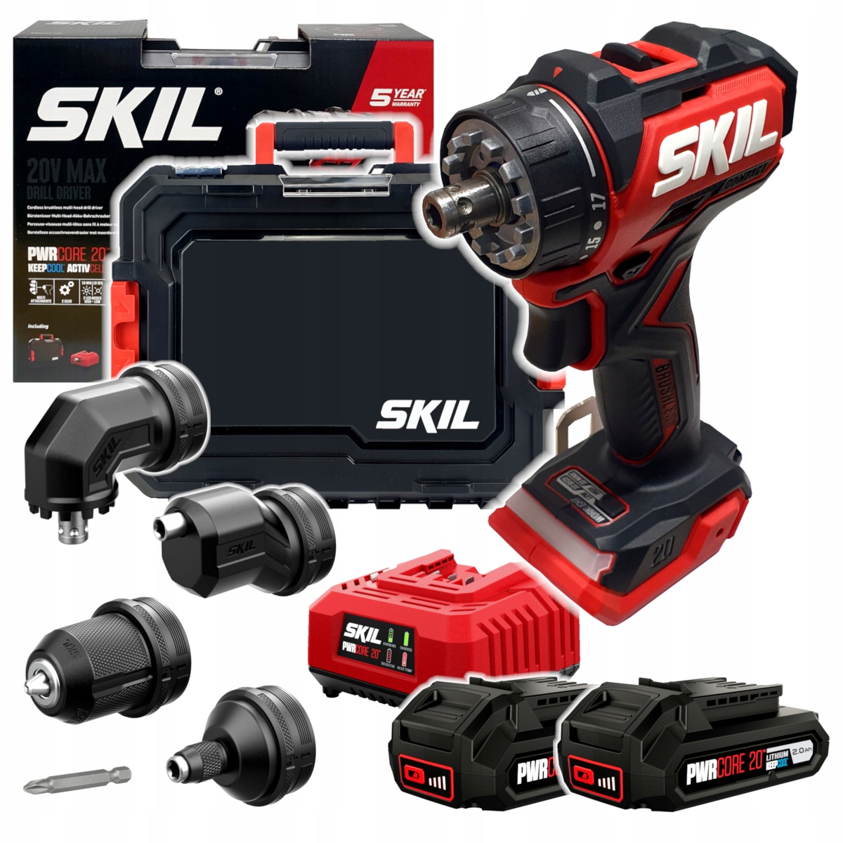 Wkrętarka Skil 20V 3066 60Nm 4 Uchwyty 2x2.0Ah Walizka