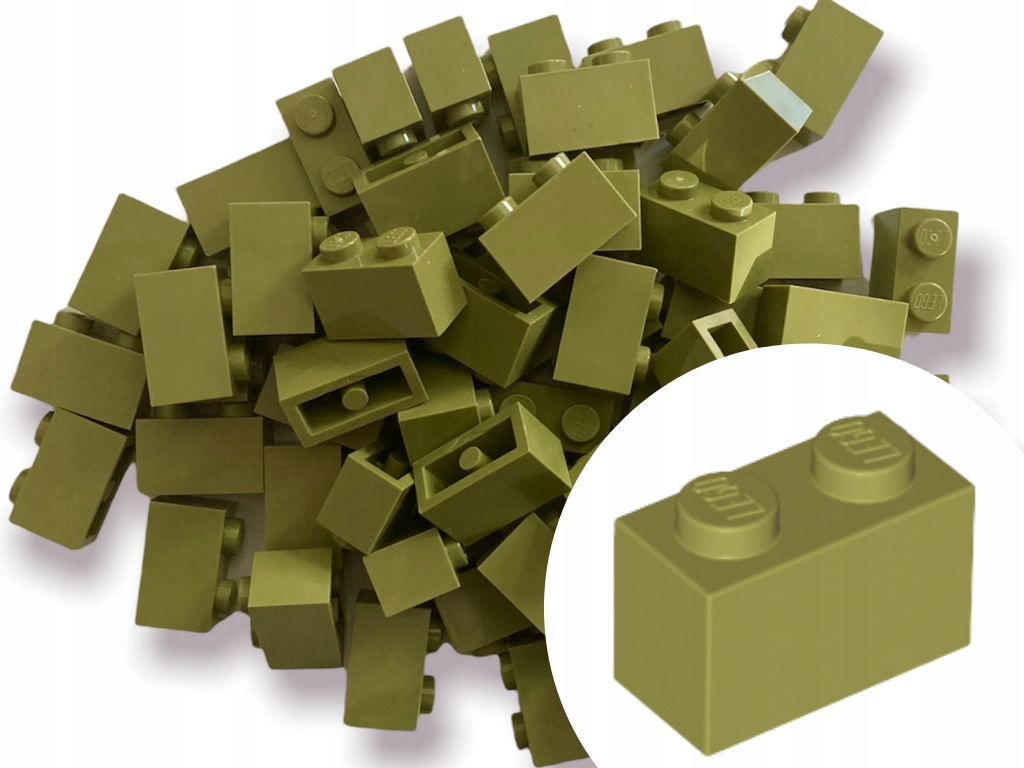 

Lego 3004 Brick 1x2 Olive Zielony Cegiełka 20 szt