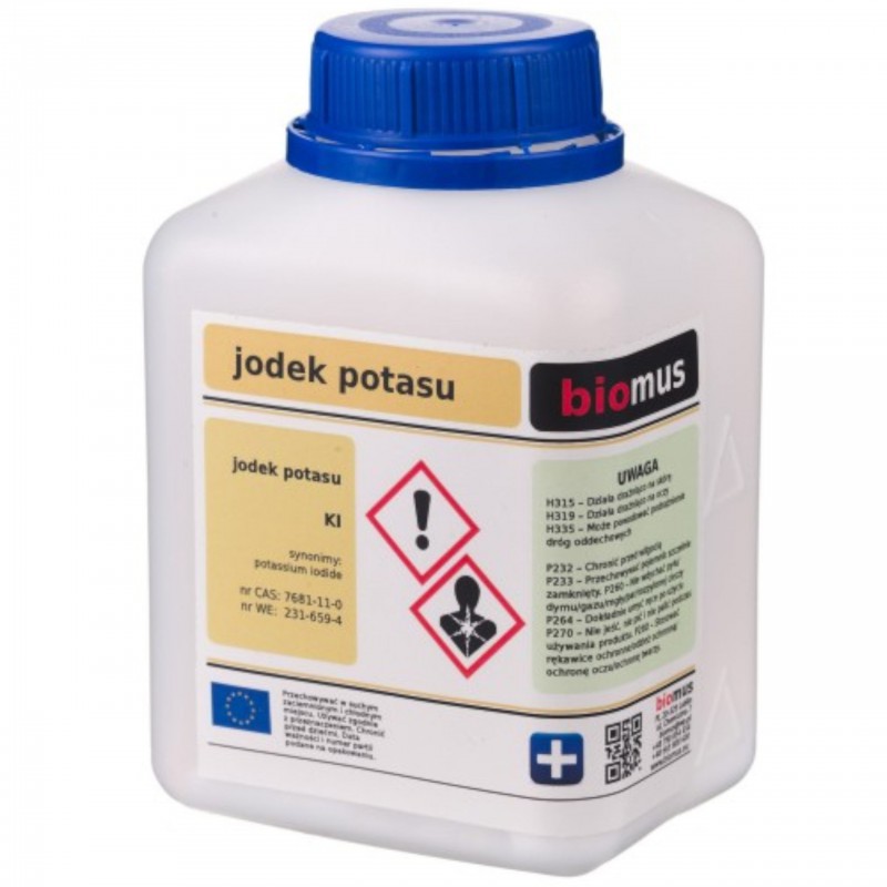

Jodek potasu Biomus 250g czystość 99,9 %