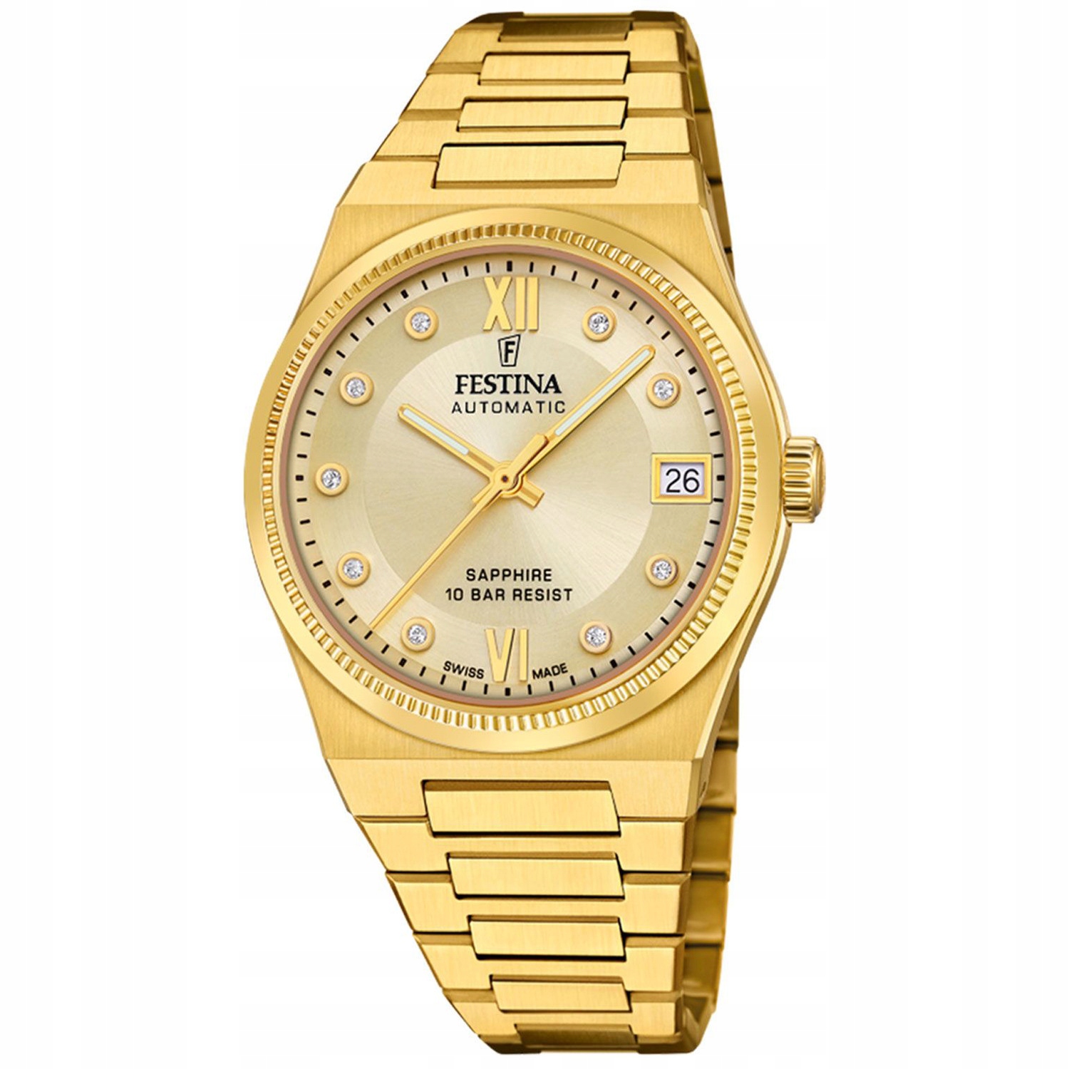 Dámské hodinky Festina F20033-2 Zirkony zlaté