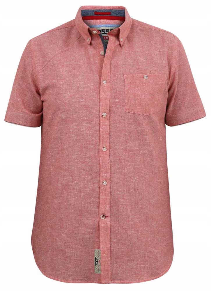 Duke D555 Velké Rozměry Lněná Košile Casual Bavlna Len 6XL 172 cm