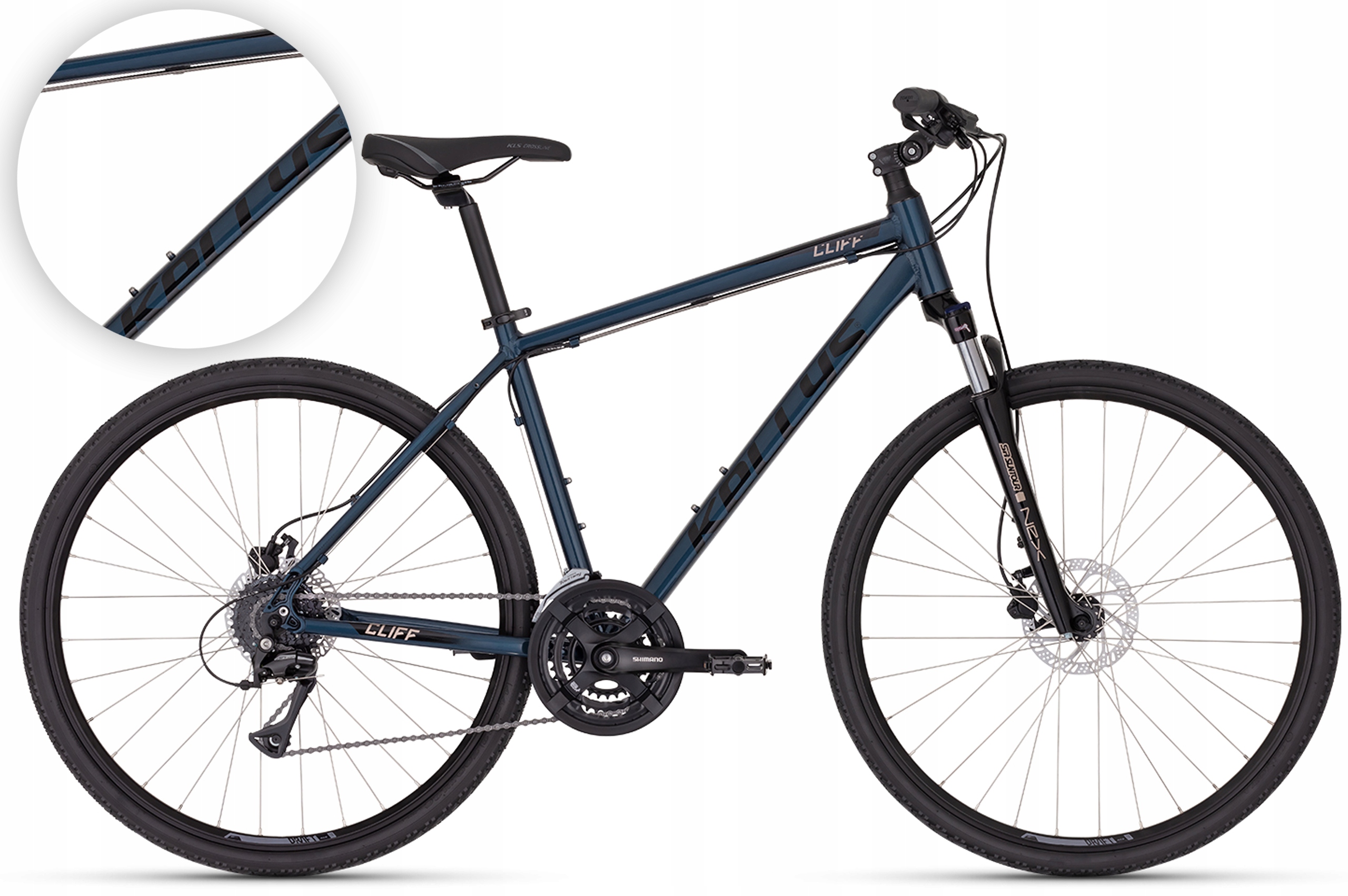 Rower 28" Crossowy Kellys Cliff 90 rama L 53 cm Thunderstorm Blue niebies