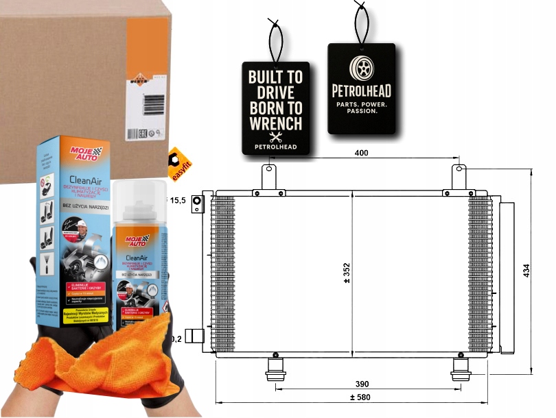 Kondenzátor Klimatizace Suzuki Suzuki SX4 Fiat Sedi #Petrolhead Pro+ Kit9