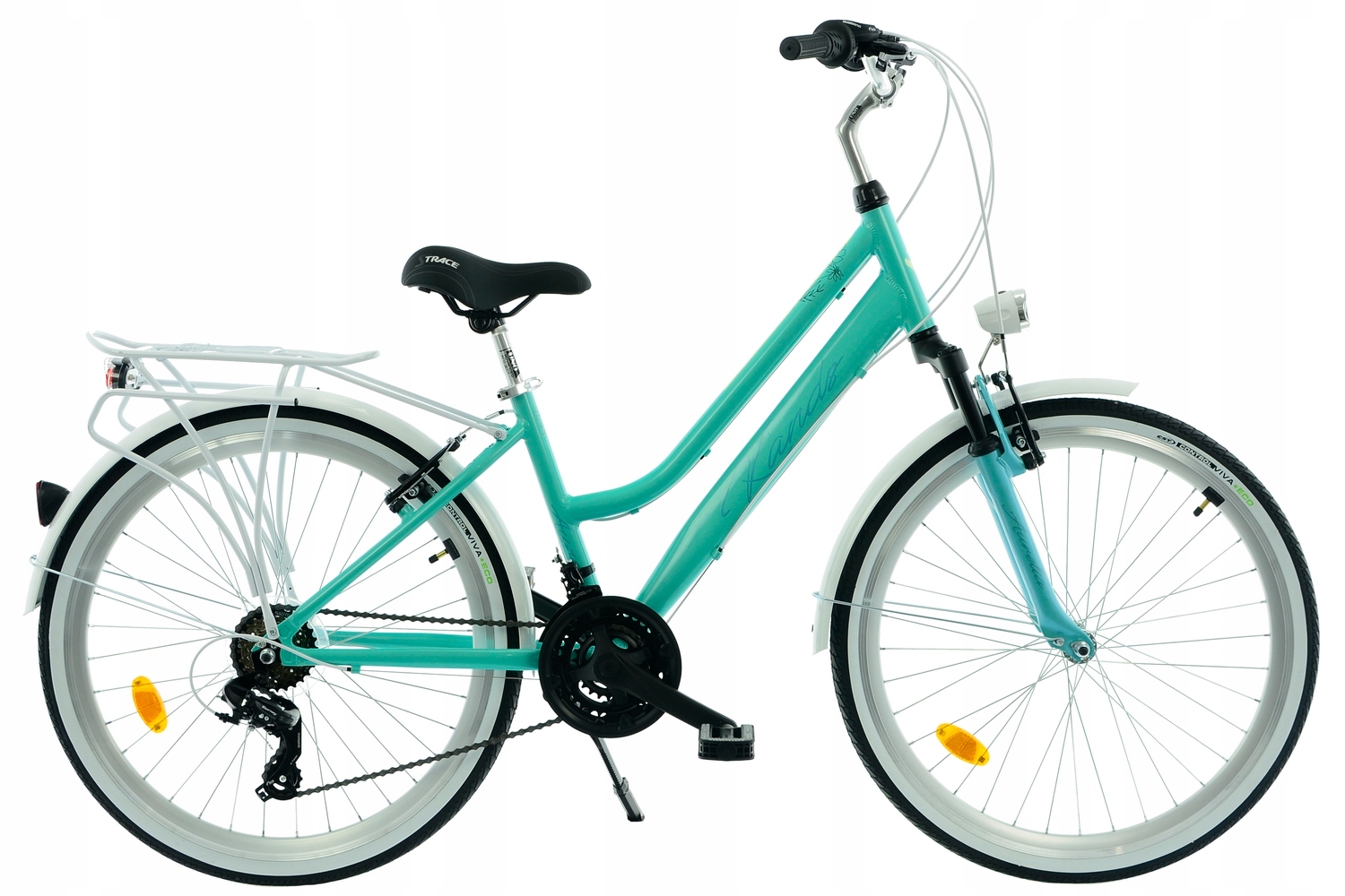 Rower Miejski 26 Kands Aurelia miętowy połysk R15 wzrost 140-158 cm 2025