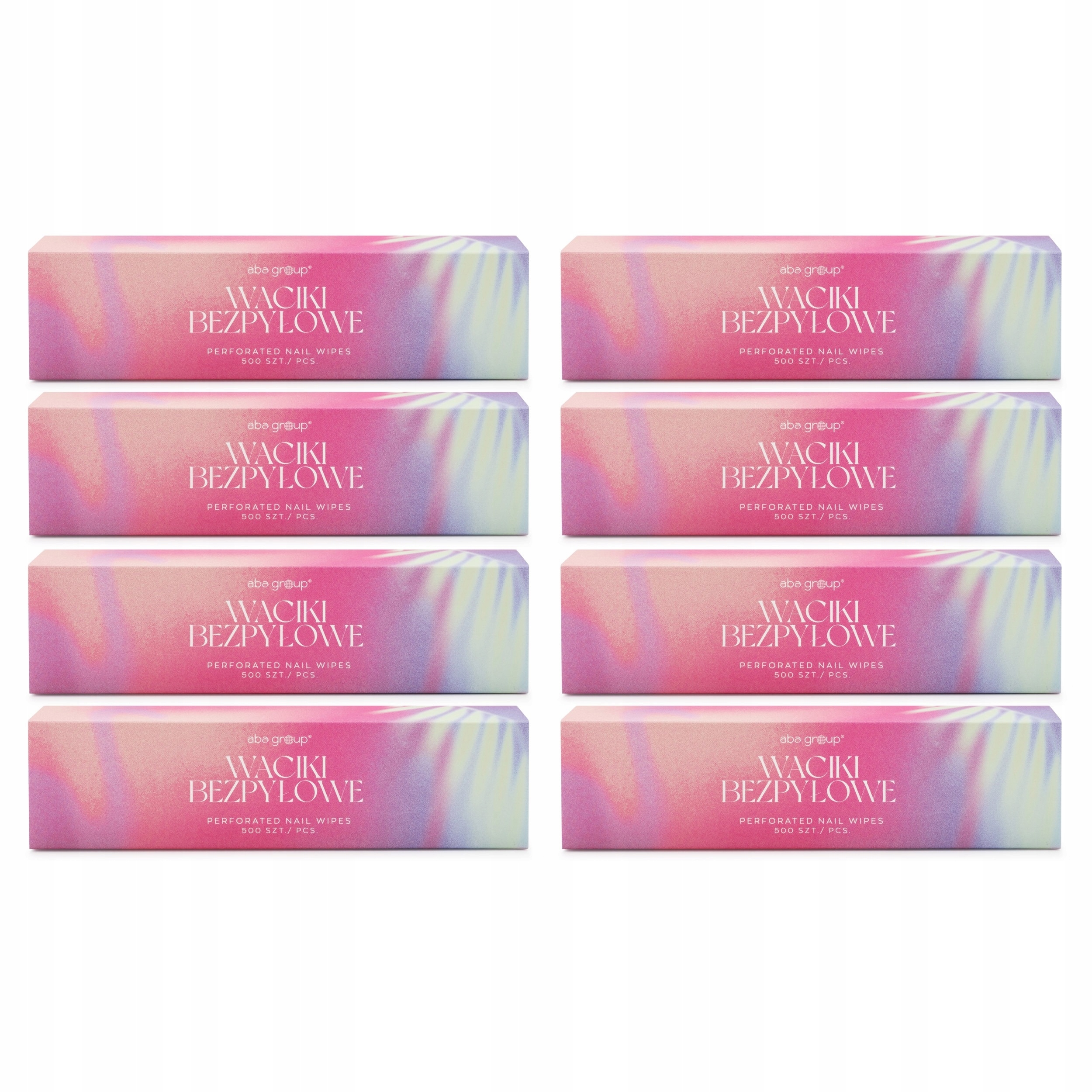 Aba Group bezprašné perforované bílé bavlněné vatové tampony 500ks 8 balení